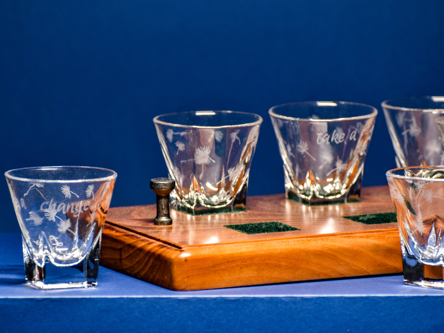 Bicchierini amaro "Soffioni" con vassoio